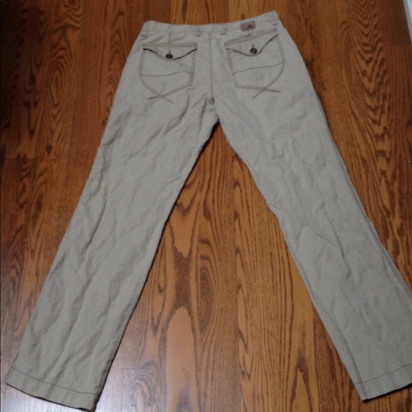 Alberto Men's Beige Cotton Linen Blend Pants - Picture 4 of 13